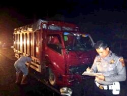 Penumpang Pikap Tewas Tertabrak Truk Pengangkut Material