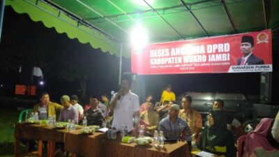 Anggota DPRD Muaro Jambi Sumarsen Purba Reses di Desa Simpang Sungai Duren