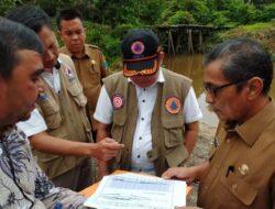 Sekda Bakhtiar Dampingi BNPB RI Tinjau Lokasi Pembangunan Jembatan