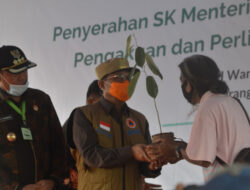 Temenggung SAD Serahkan Bibit Tanaman Endemik kepada Gubernur Jambi 