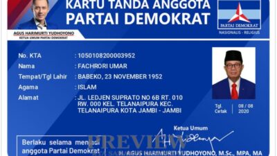 KTA Partai Demokrat Penghalang “Kawin Paksa” Fachrori dan Gerindra