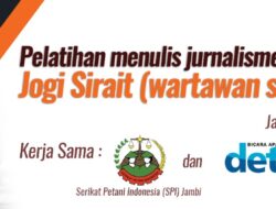 SPI Jambi dan DETAIL.ID Gelar Pelatihan Jurnalisme Warga