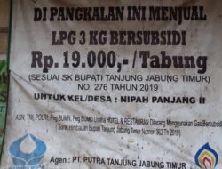 Pangkalan di Tanjung Jabung Timur Jual Gas Elpiji Bersubsidi Sampai Rp25 Ribu Per Tabung