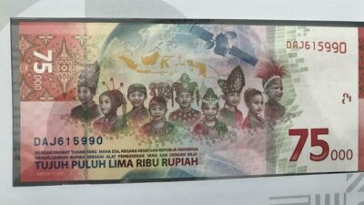 HUT RI ke-75, BI Cetak Uang Rupiah Khusus Rp75.000