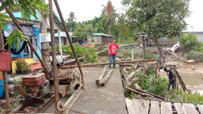 Jembatan Kayu Diganti Beton, Warga Parit Baru Bersyukur