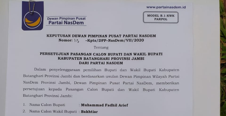 Fadhil-Bakhtiar Optimis Menang Bersama NasDem