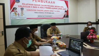 Bupati Safrial Buka Pelatihan Dasar CPNS Secara Virtual