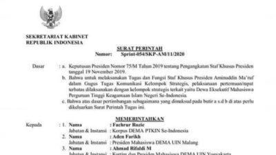 Direvisi Netizen, Surat Stafsus Milenial Jokowi Kacau