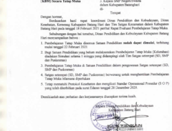 Dinas PDK Batanghari Terbitkan Surat Edaran KBM Tatap Muka