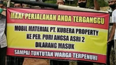 PT Kubera Ingkar Janji, Warga Ancam Blokir Jalan Masuk Perumahan