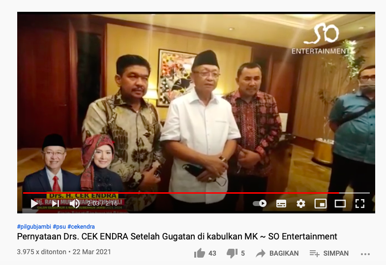 Cek Endra Mengaku Berat