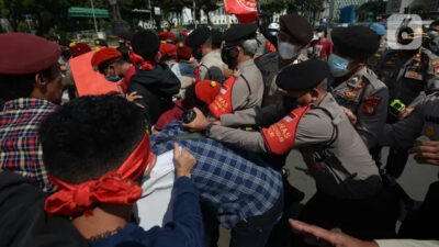 Aksi May Day 2021 di Jakarta, 13 Mahasiswa GMNI Ditangkap