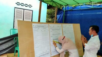 Perolehan Suara TPS 04 Pematang Gajah Dimenangkan Pasangan Haris-Sani