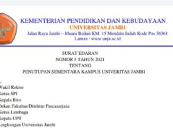 Kasus Positif Covid-19 Meningkat, Universitas Jambi Ditutup Sementara