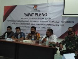 Pleno PPK untuk PSU Jambi di Sungaigelam Selesai Magrib Ini