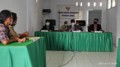 Sidang Perdana Sengketa Informasi Ditunda, Pihak DPMPTSP KUKM Tebo Tak Hadir