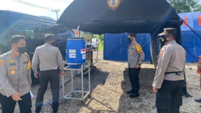 Jelang Pemberlakuan Pengetatan PPKM, Kapolda Jambi Turun Mengecek Pos Penyekatan