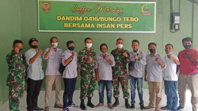 Coffee Morning dengan Insan Pers, Dandim Bute Meminta Dukungan Publikasi