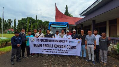 PTPN VI Salurkan Bantuan Kemanusiaan Korban Gempa Pasaman Barat