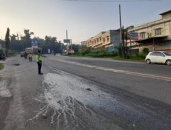 Seorang Pria Meninggal Dunia Usai Terserempet Truk Kontainer di Turunan Simpang Rimbo