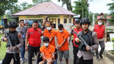 Tiga Orang Perampok Pasutri Kakek Nenek di Tanjabtim Diringkus Polisi, Modusnya Bertamu Lalu Merampok