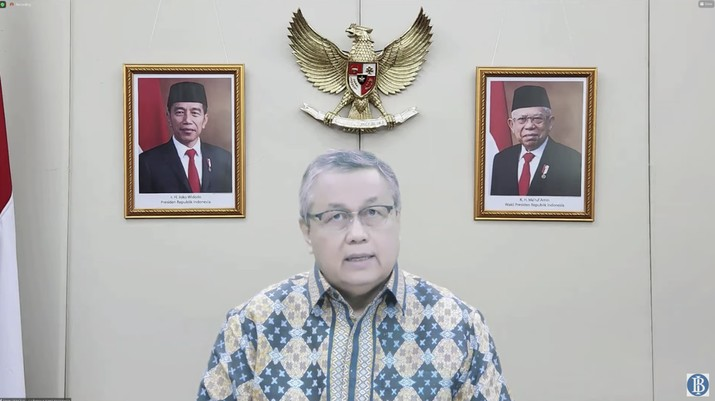 Gubernur Bank Indonesia Perry Warjiyo Mengumumkan Hasil RDG Bulanan Bulan Oktober 2022 dengan Cakupan Triwulanan. (Tangkapan Layar Youtube)