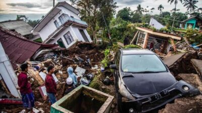 Kerusakan Infrastruktur gempa Cianjur. (DETAIL/Ist)