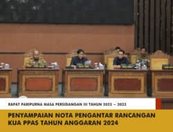 DPRD Tanjungjabung Sampaikan Nota Pengantar Rancangan KUA PPAS Tahun Anggaran 2024