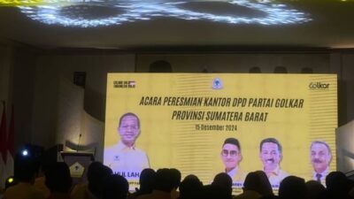 Perkuat Basis di Sumbar, Bahlil Resmikan Kantor Golkar Sumbar